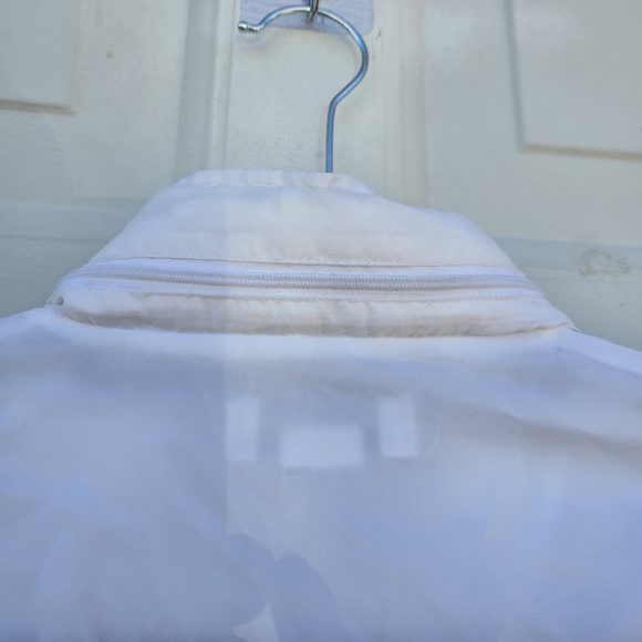 Norwegian Cruise Line NCL White Windbreaker Jacket Large Hooded Nylon Lined EUC - Picture 3 of 16